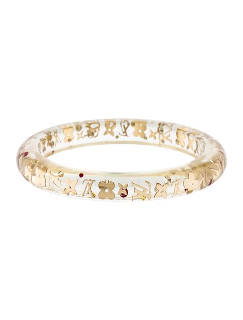 Louis Vuitton Inclusion Bangle in Clear/Gold Swarovski crystal